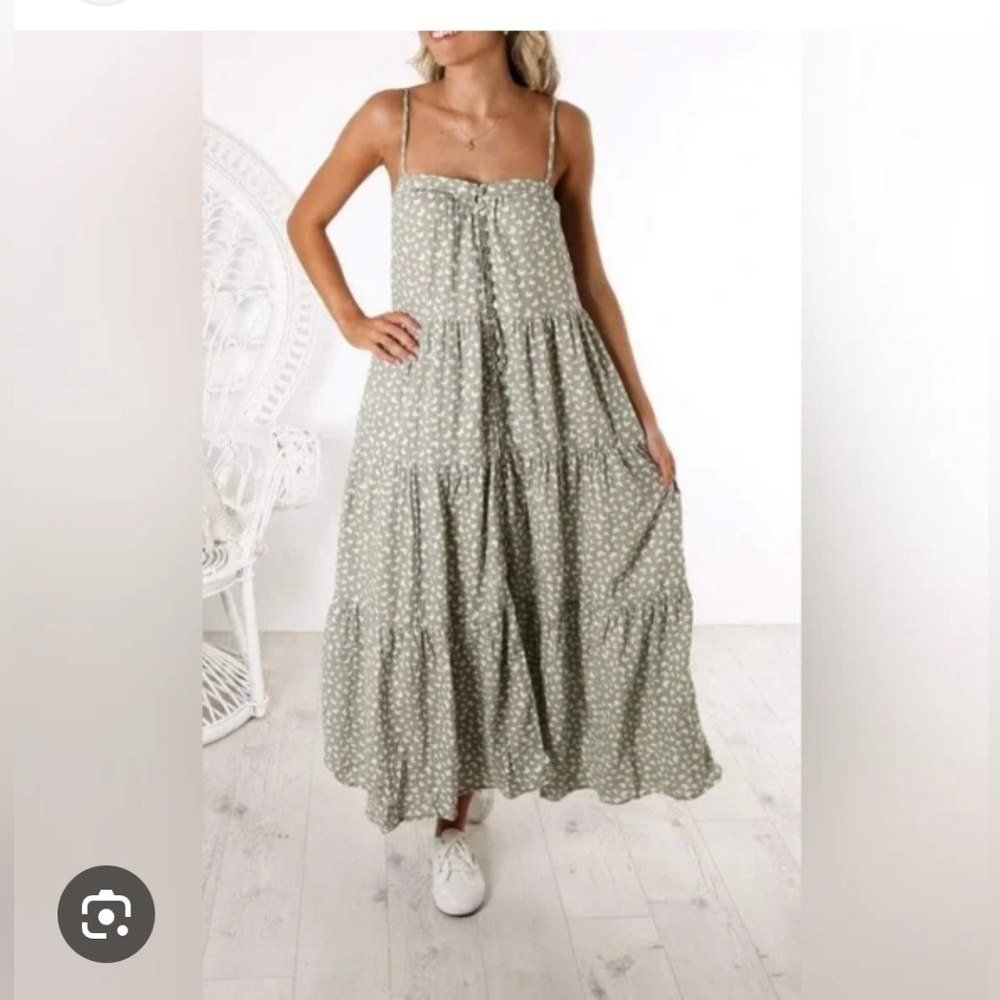 Rylee & Cru Button Front Maxi Dress